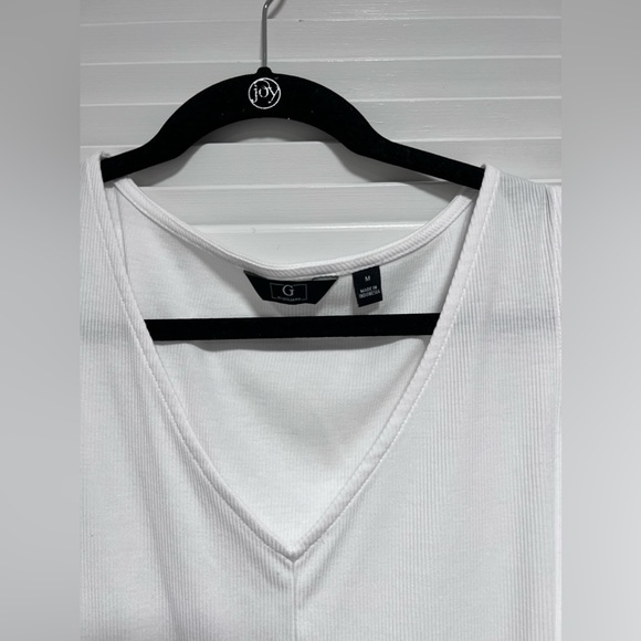 G by Giuliana LounGy Ribbed Knit Drama Top M - Picture 4 of 5